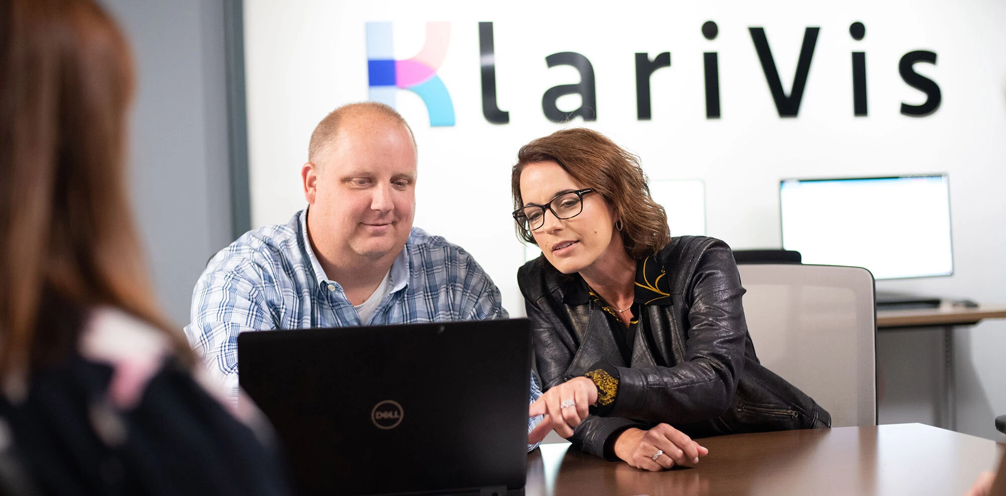 KlariVis team members consulting with a bank.